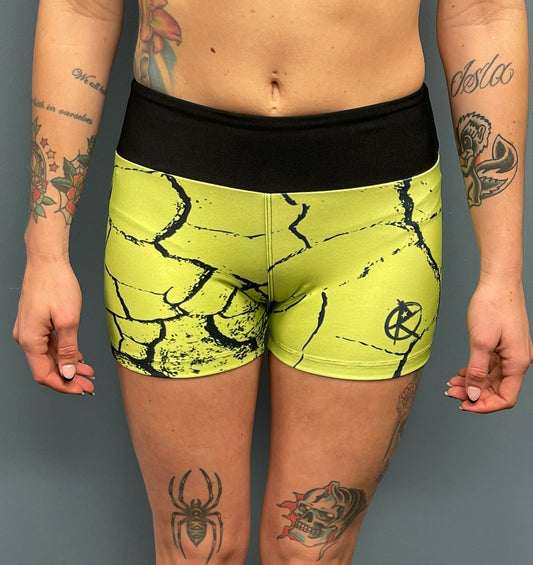 Lime Destroyer Female Shorts