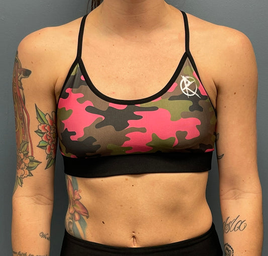 Pink Camo Sports Bra
