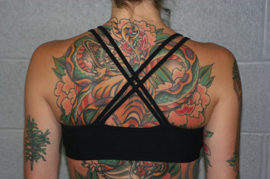 Black Double Sports Bra