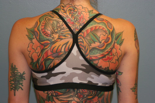 Gray Camo Sports Bra