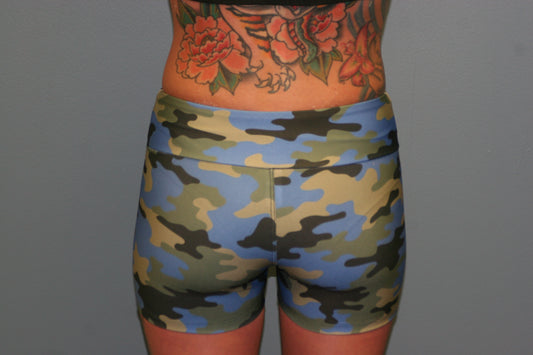 Blue Camo Female Shorts