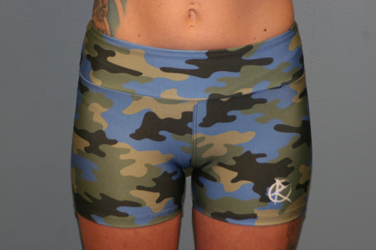 Blue Camo Female Shorts