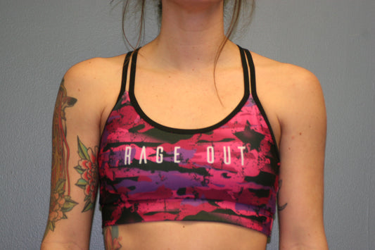 Graffiti Pink Sports Bra
