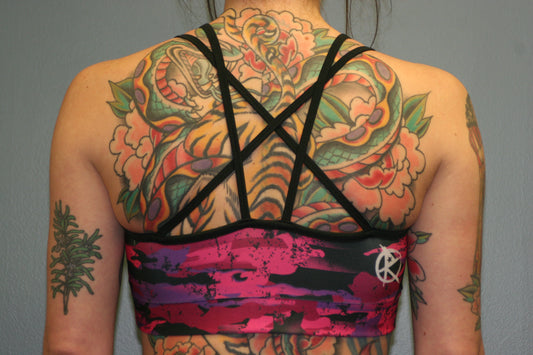 Graffiti Pink Sports Bra