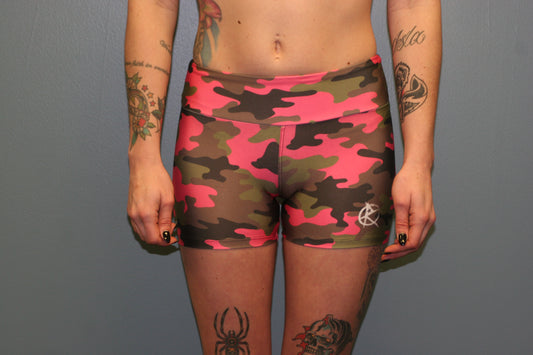 Pink Camo Female Shorts