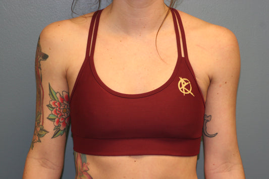 Maroon Sports Bra