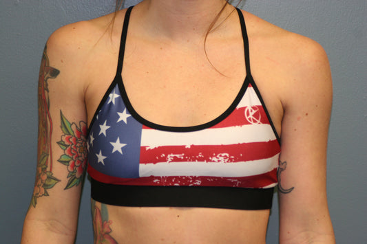 American Flag Sports Bra