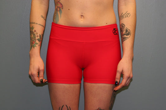 Red Female Shorts
