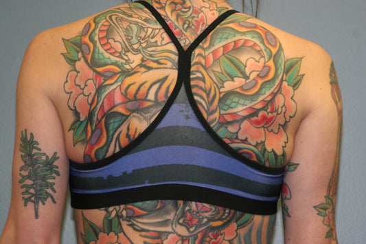 Purple/ Blue Flag Sports Bra