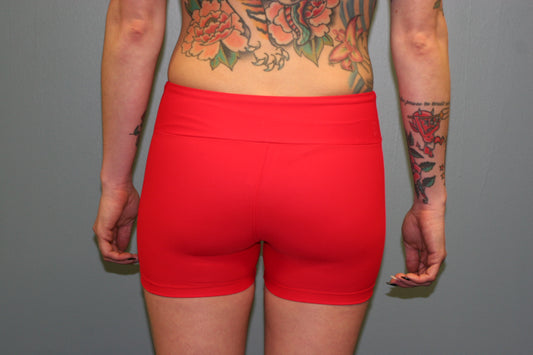 Red Female Shorts