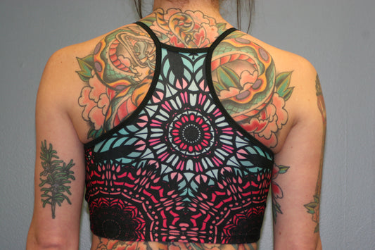 Cropped Mandala Sports Bra