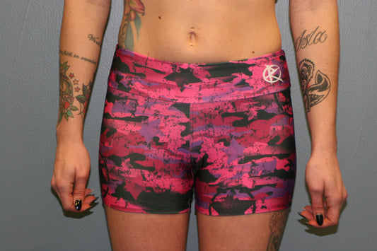 Graffiti Pink Female Shorts