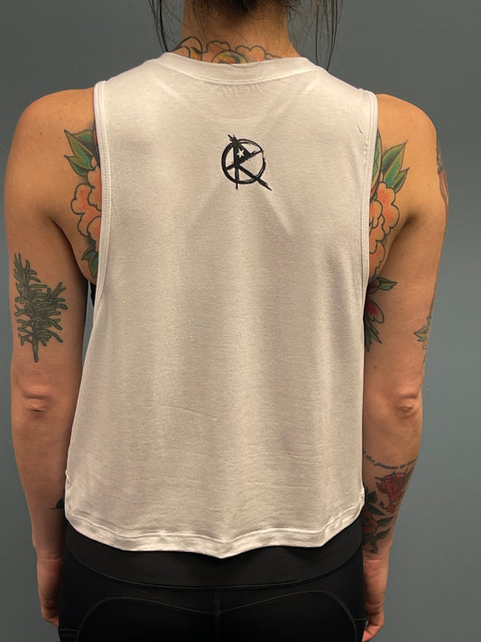 Women’s White "Enjoy the Silence" Muscle Tank