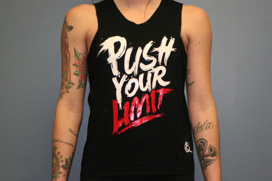 Women’s Black "Push Your Limits" Muscle Tank