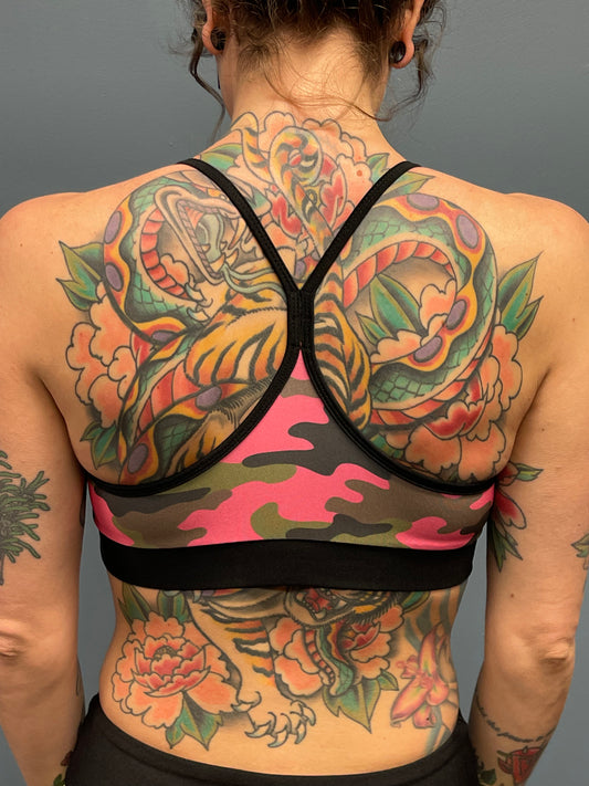 Pink Camo Sports Bra