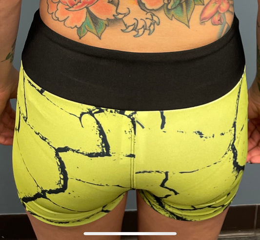 Lime Destroyer Female Shorts