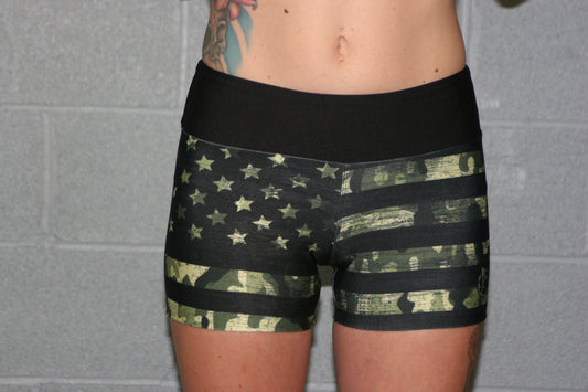 American Camo Female Shorts