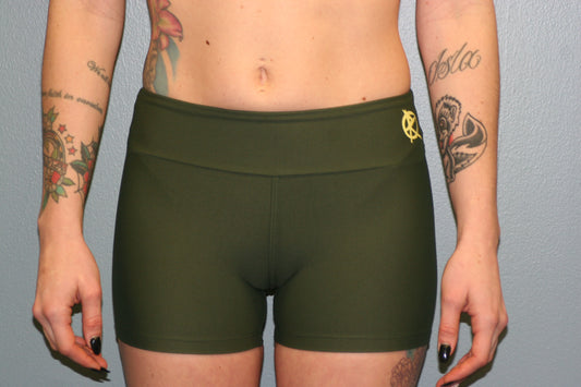 Army Green Female Shorts