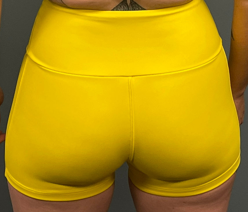 Yellow (high waist) Female Shorts